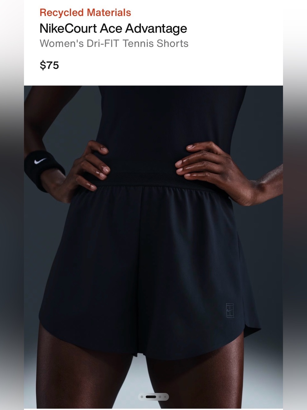 EUC NikeCourt Ace Advantage Shorts